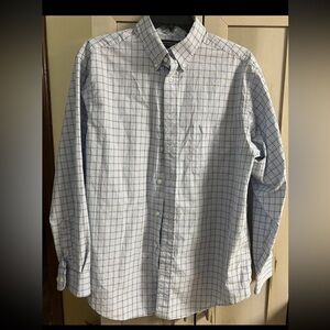Mens L - Plaid - 80's Two/Ply Cotton - Long Sleeve - Roundtree & Yorke